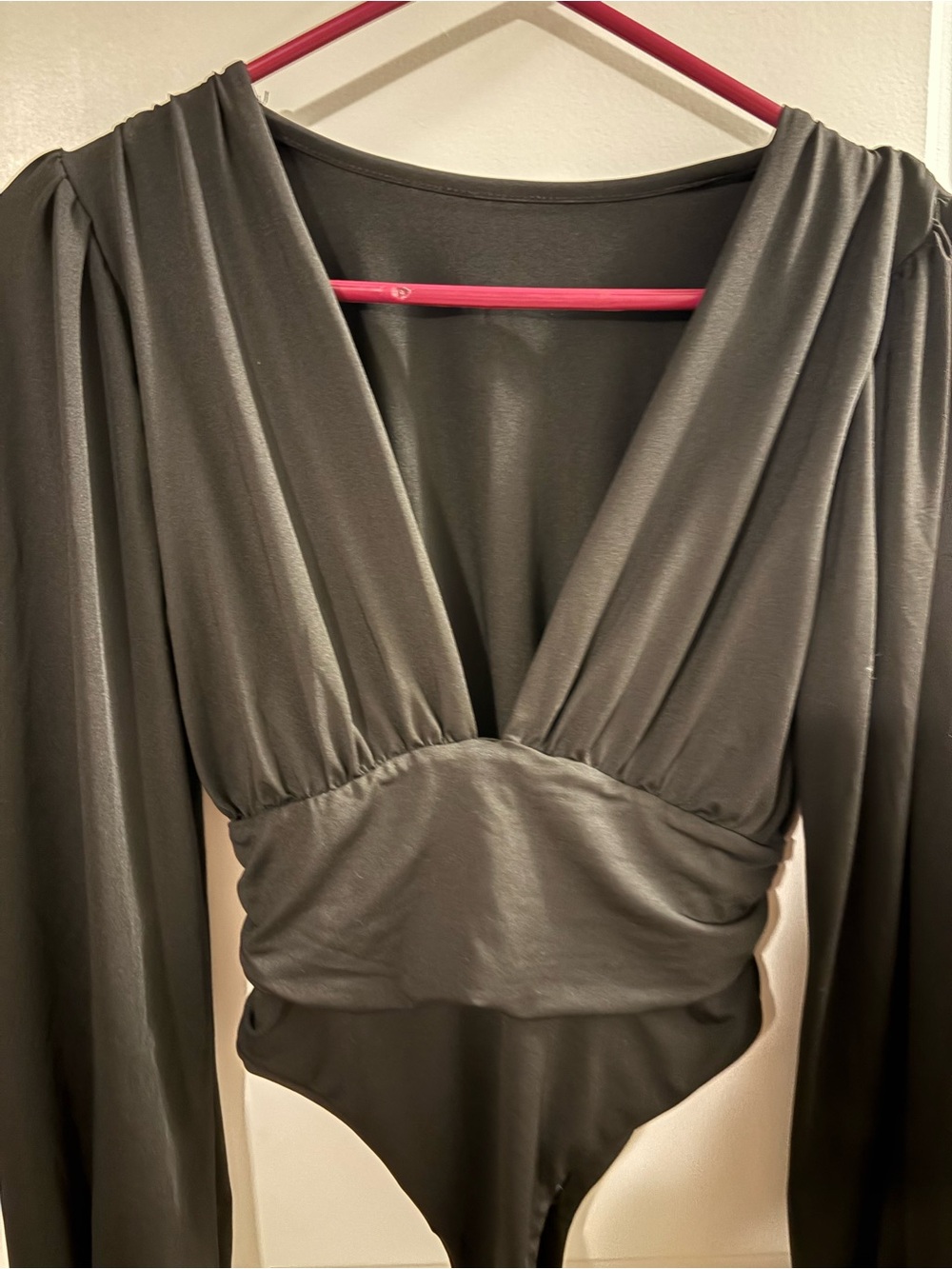 Deep V Long Sleeve Bodysuit